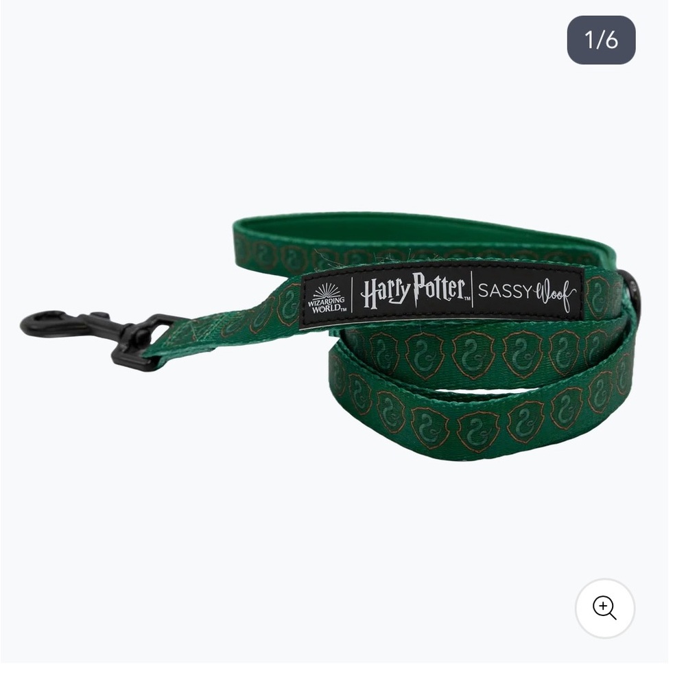 NWT Sassy Woof Slytherin Dog Leash